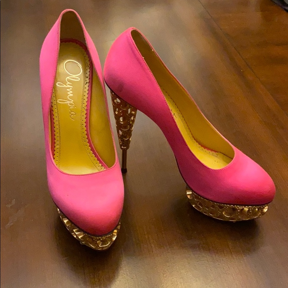 Satin Charlotte Olympia Heels